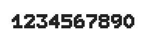 7×9数字点阵字体 ddN79BB1870