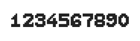 7×9数字点阵字体 ddN79BB1882