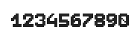 7×9数字点阵字体 ddN79BB1885