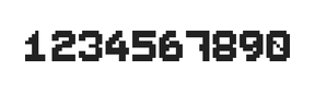 7×9数字点阵字体 ddN79BB1904