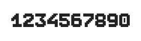 7×9数字点阵字体 ddN79BB1959