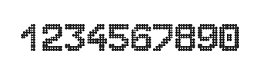 8×11数字点阵字体 ddN811AA0013