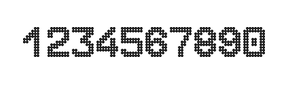 8×11数字点阵字体 ddN811AA0015