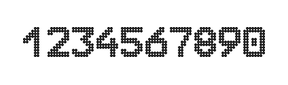 8×11数字点阵字体 ddN811AA0018