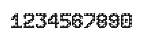 8×11数字点阵字体 ddN811AA0019