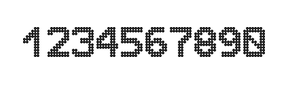 8×11数字点阵字体 ddN811AA0022