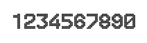 8×11数字点阵字体 ddN811AA0024