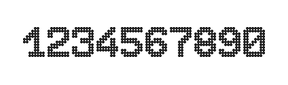 8×11数字点阵字体 ddN811AA0029