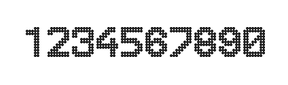 8×11数字点阵字体 ddN811AA0031