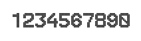 8×11数字点阵字体 ddN811AA0032