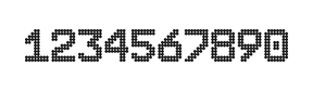 8×11数字点阵字体 ddN811AA0043