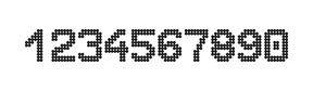8×11数字点阵字体 ddN811AA0044