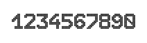 8×11数字点阵字体 ddN811AA0047