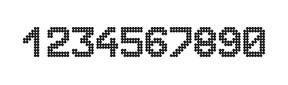 8×11数字点阵字体 ddN811AA0048