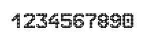 8×11数字点阵字体 ddN811AA0051