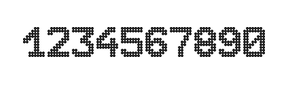 8×11数字点阵字体 ddN811AA0052