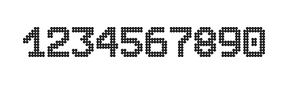 8×11数字点阵字体 ddN811AA0053
