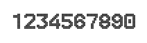8×11数字点阵字体 ddN811AA0054