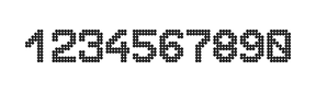 8×11数字点阵字体 ddN811AA0056