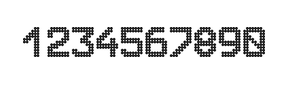 8×11数字点阵字体 ddN811AA0057