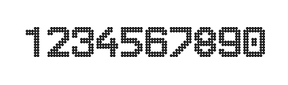 8×11数字点阵字体 ddN811AA0059