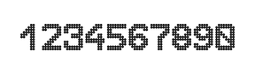 8×11数字点阵字体 ddN811AA0065