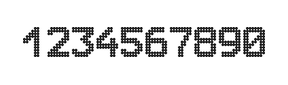 8×11数字点阵字体 ddN811AA0066