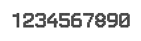 8×11数字点阵字体 ddN811AA0071