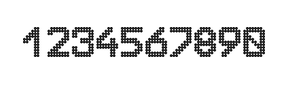 8×11数字点阵字体 ddN811AA0073