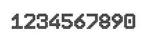 8×11数字点阵字体 ddN811AA0079