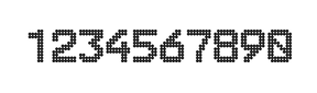 8×11数字点阵字体 ddN811AA0081