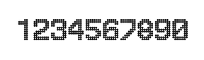 8×11数字点阵字体 ddN811AA0084