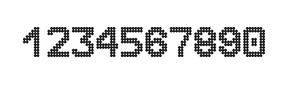 8×11数字点阵字体 ddN811AA0085