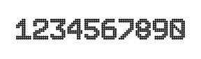 8×11数字点阵字体 ddN811AA0087