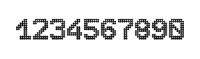 8×11数字点阵字体 ddN811AA0089