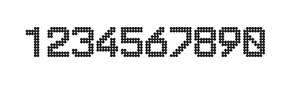 8×11数字点阵字体 ddN811AA0094