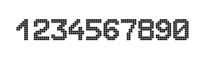 8×11数字点阵字体 ddN811AA0098