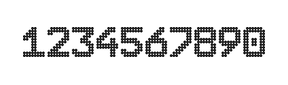 8×11数字点阵字体 ddN811AA0099