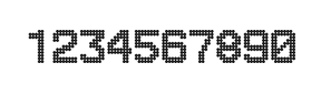8×11数字点阵字体 ddN811AA0114