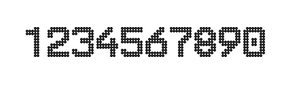 8×11数字点阵字体 ddN811AA0117