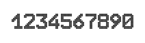 8×11数字点阵字体 ddN811AA0120