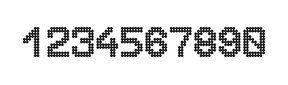 8×11数字点阵字体 ddN811AA0125