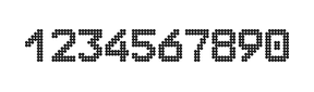 8×11数字点阵字体 ddN811AA0129