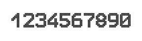 8×11数字点阵字体 ddN811AA0135