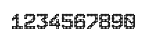 8×11数字点阵字体 ddN811AA0136