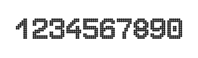 8×11数字点阵字体 ddN811AA0137