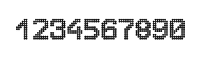 8×11数字点阵字体 ddN811AA0141