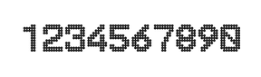 8×11数字点阵字体 ddN811AA0142