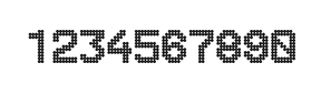 8×11数字点阵字体 ddN811AA0144