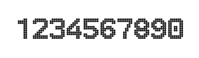 8×11数字点阵字体 ddN811AA0146